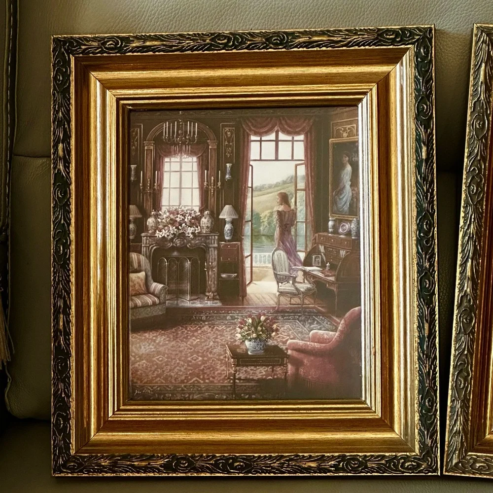 Y2K Victorian ladies limited edition set Gold Ornate Decorative Picture Frames